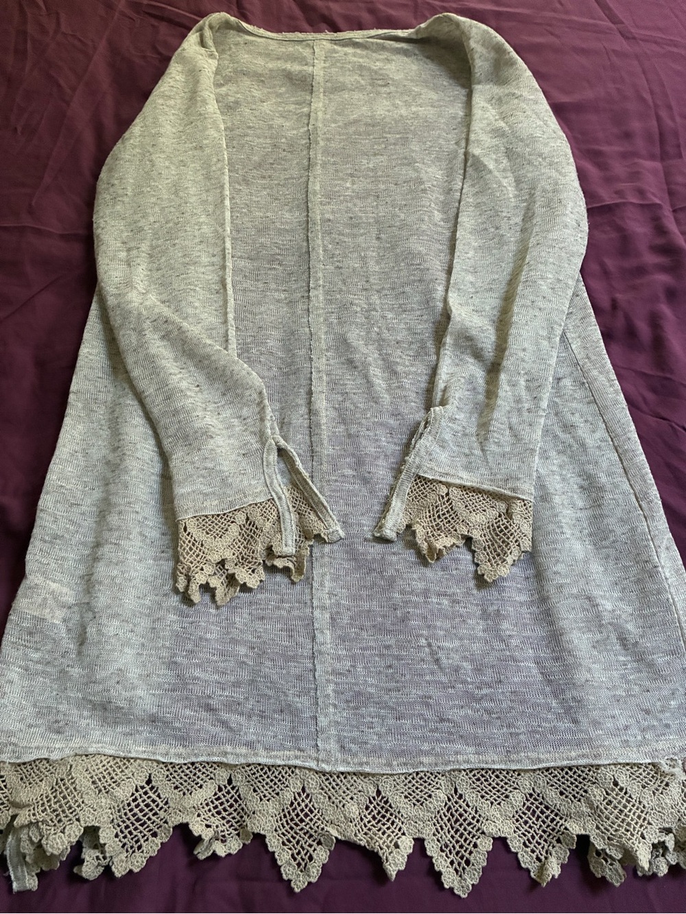 Linen blend cardigan by Free People size L. EUC - Picture 2 of 4